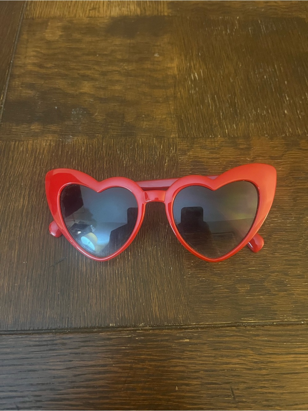 Lana Del Rey Red Heart Shaped Sunglasses